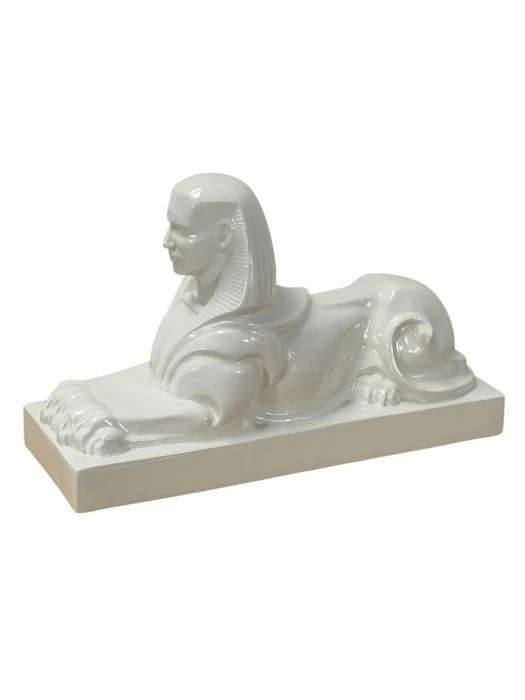 1920s Ceramic Sculpture of a Sphinx by Charles Vos for De Spinx Maastricht